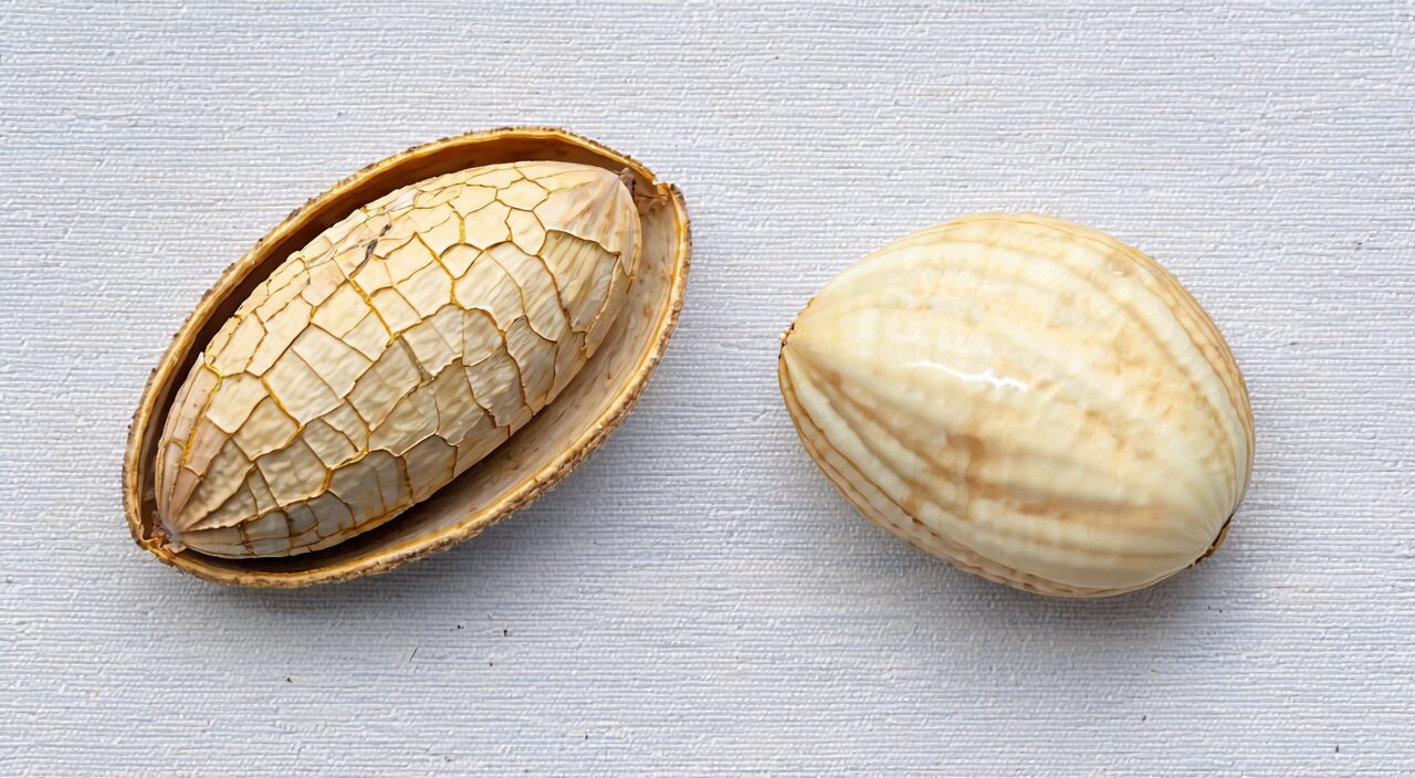 Illustration of the shelled kernel of Yu Li Ren
