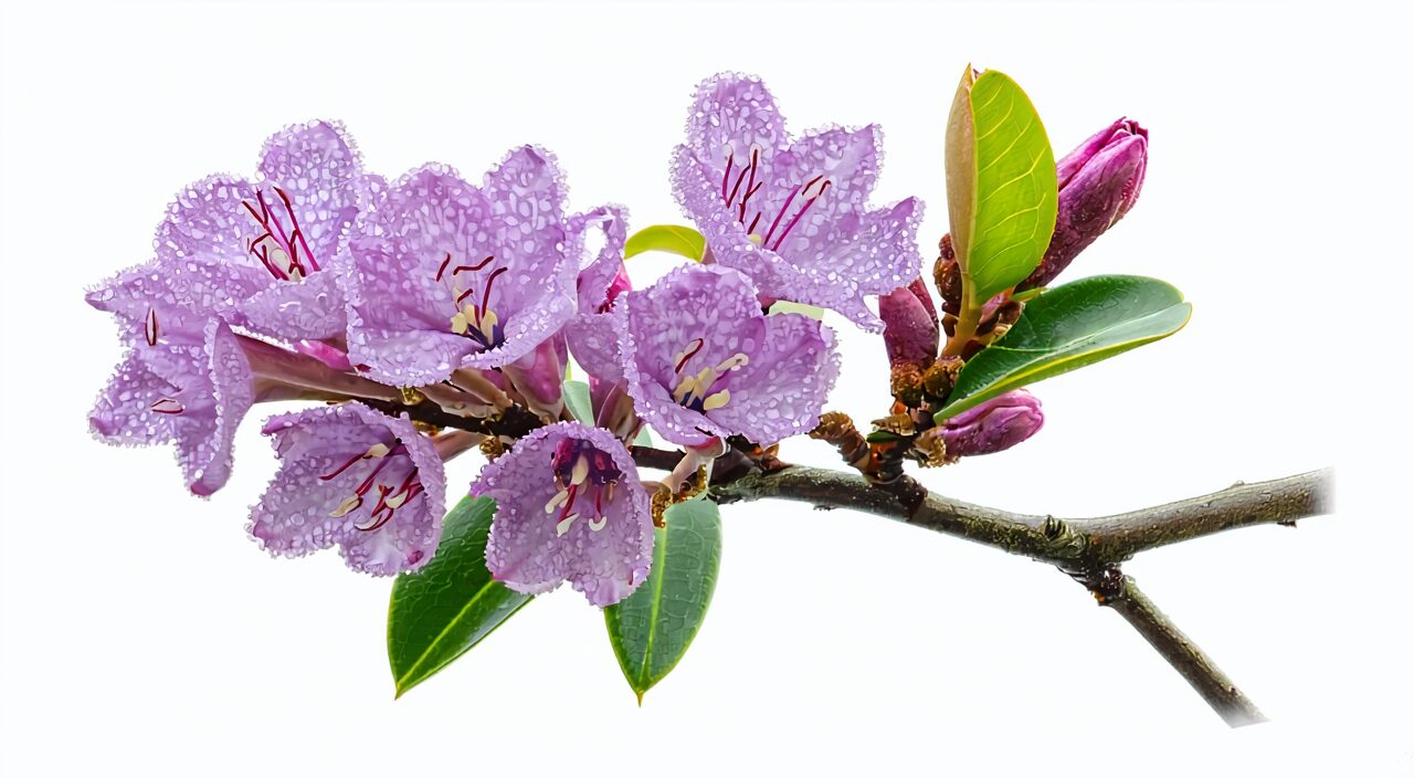 Flower buds on a Genkwa branch