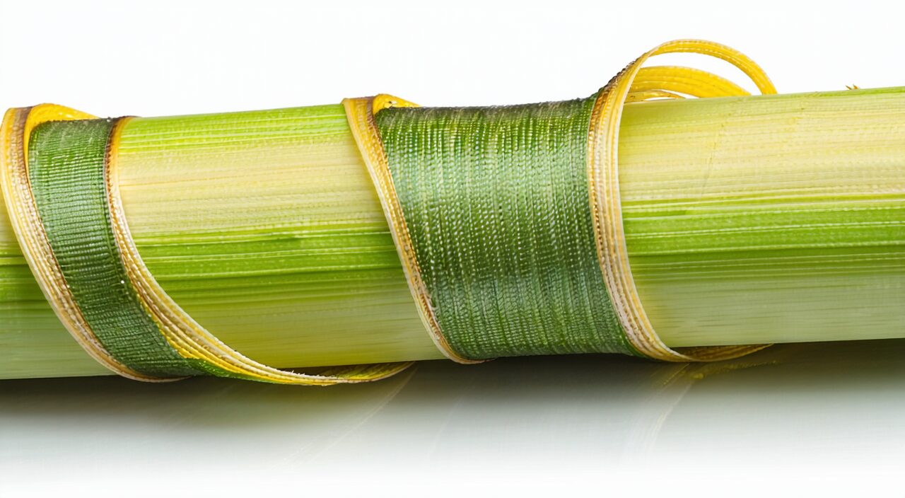 Bamboo shavings thin ribbon-like curled appearance